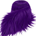 Purple 2x60Inch Faux Fur Shaggy Plush, Fabric Precut Strips Fluffy Fuzzy Faux Fur, Craft Beard Hair, Beard Miniature Dolls Rugs Mats Gift, Winter Halloween Christmas Costume Party Decor - color: Purple