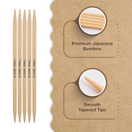 Knitter’s Pride Bamboo Luxe Double-Point Needle 8""(20cm) - US 10.75(7mm) - size: 7.00mm