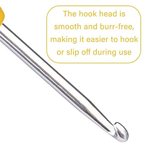 QMNNMA 3.5 mm Crochet Hook, Ergonomic Crochet Hooks for Arthritic Hands | Crochet Needles for Yarn, Extra Long Knitting Needles for Beginners and Crocheting Yarn, Good for Making Blankets - size: 3.5mm