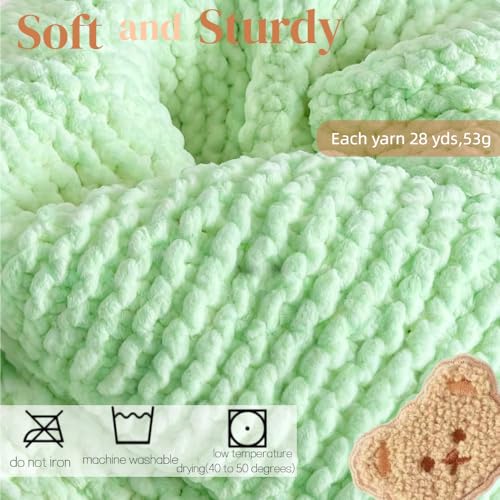 Yarniss Knitting Loom Kits，Knitting Scarf Kits with Green Yarn - color: Green