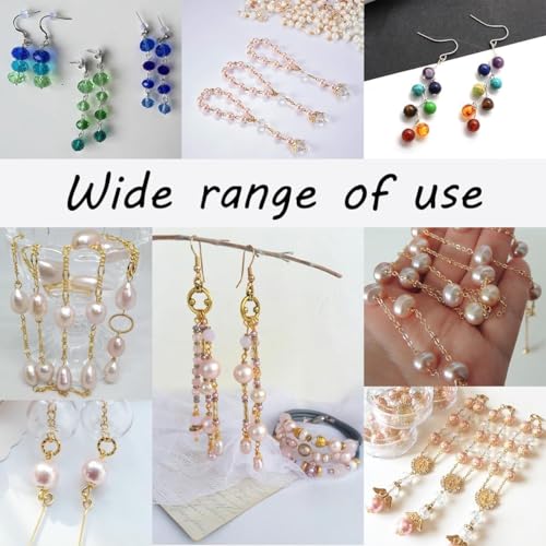 600 Pieces 2 Inch Flat Head Pins Eye Pins for Jewelry Making DIY, Straight Pins Rose Gold and White K Jewelry Making Pins Metal End Headpins for Craft Earring Bracelet Necklace Pendant Supplies - color: Rose Gold+White K, size: 2 Inch (Flat Head + Eye)