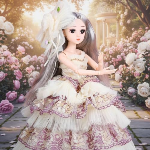 UCanaan BJD Dolls 1/4 SD Smart Doll 18 Inch 18 Ball Jointed Doll DIY Toys with Full Set Clothes Shoes Wig Makeup, Best Gitfs for Girls Christmas Birthday - color: Nitya