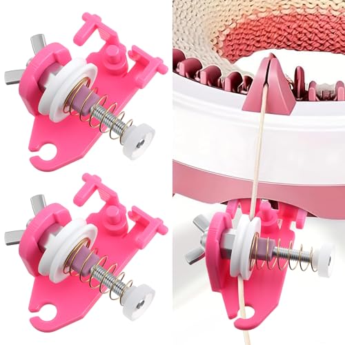 Circular Knitting Machine Tensioner, 2 Pack,Style 1 | Compatible with Sentro 22 32 40 48 Needle Machines, Removable Yarn Tensioner Adapters - style: Style 1