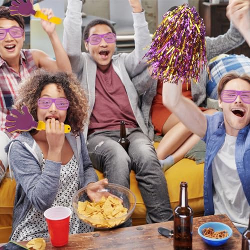 Realspring 148 Pcs Team Spirit Accessories for Sport Events - color: Purple Gold