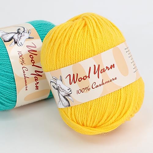 100% Cashmere Wool Yarn (Pack of 10) by Yonkey Monkey 500gr Imported Knitting Crochet (Lake Blue 20) - color: Lake Blue 20