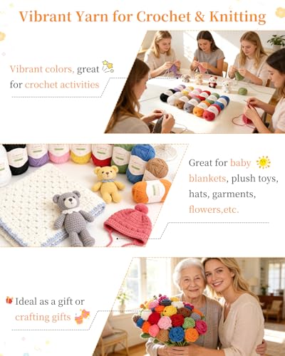 Coopay Skinny Chenille Yarn, Lightweight Soft Yarn for Crochet & Knitting | 12 Colors Crochet Yarn Set - 600g Total, Velvet Yarn for Colorful Crafts, Blankets, Plush Dolls, Decorative Handmade Works - color: 12 Color Tones, size: #2 Thin