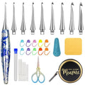 34 in 1 Interchangeable Crochet Hook Set - 3mm-8mm Ergonomic Crochet Hooks Set- Handle Crochet Hook Set for Beginners and Advanced Crafters