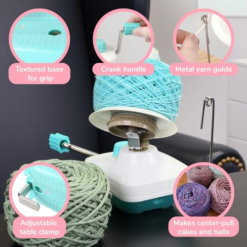 BambooMN JubileeYarn Yarn Ball Winder Plastic - Pink - 2 Units - color: Pink Winder, size: 2 Units