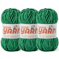 3 Pack Green Chunky Chenille Yarn for Crocheting, Baby Yarn for Crocheting Soft Blanket/Amigurumi, 300g (262yds) Super Bulky Fluffy Velvet Knitting/Crochet Yarn - color: 3 Green