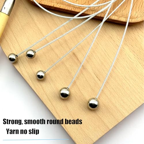 Weabetfu 32-Inch Bamboo Tunisian Crochet Hook with Steel Cable,8mm | Afghan Crochet Hooks Needles for Handmade Creative DIY and Carpet Rug Blanket Weaving Knitting Needles - size: 8mm