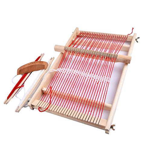Knewmart Wooden Multi-Craft Weaving Loom Large Handcraft Frame 15.7×11.8in (40×30cm) Complete Weaving Accessory Kit