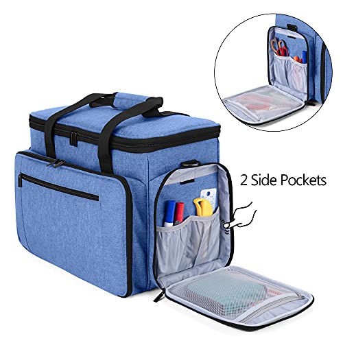 LUXJA Sewing Machine Case with Removable Padding Pad, Blue | Travel Case for Most Standard Sewing Machines & Accessories, Bag Only - color: Blue, style: Sewing Machine Bag