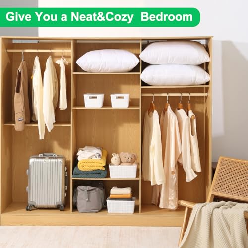 6 Pack Plastic Storage Baskets with Lid,White Stackable Bins | Durable Woven Plastic With handle Breathable,Save space,For Organizing Desktops, Closets, Playrooms, Classrooms, Offices - color: White