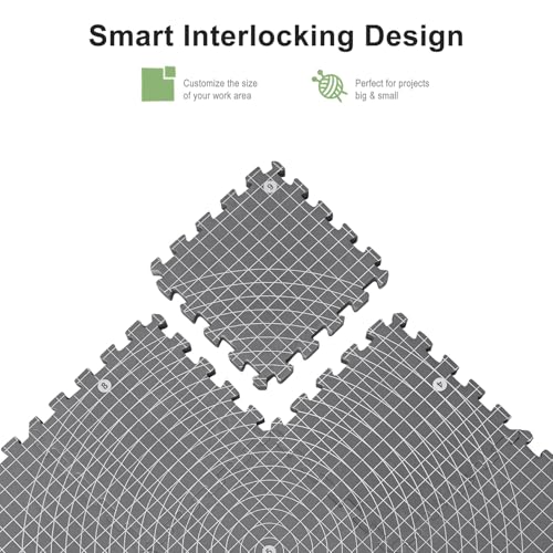 Blocking Mats for Knitting & Crochet: Upgraded Knitting Blocking Mat Double-Sided Design with 150 T-Pins and Storage Bag