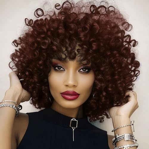 99J Short Jamaican Bounce Crochet Hair 3 Packs 2X Ringlet Wand Curl Crochet Hair 8 Inch Curly Crochet Hair Extensions Burgundy Curly Crochet Braiding Hair 100 Roots - color: 99J, size: 8 Inch (Pack of 3)