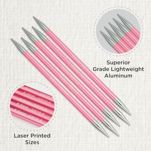 KnitPro Zing Double Pointed Needles 6" (15cm) | US Size 10.5 (6.5mm) - size: US 10.5 (6.5mm)