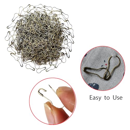 500pcs Bronze Bulb Pins 0.8" Gourd Safety Pins for Craft Projects, Home Accessories - color: Bronze