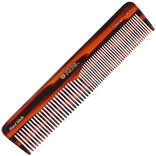 Kent 16T Tortoise Fine and Wide Tooth for Daily Grooming,Handmade Styling Comb for All Hair Types,Wet or Dry Hair Detangling Comb for Men and Women,Saw Cut Hand Polished,Made in England - color: Tortoiseshell, size: 6 Pack