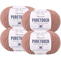 PureTouch Cotton Blend Yarn, Soft & Durable Crochet Yarn for Knitting & Amigurumi, 174 Yards, 50g, 55% Cotton 45% Acrylic (Taupe Beige, 4 SKEINS) - color: Taupe Beige, size: 4 SKEINS
