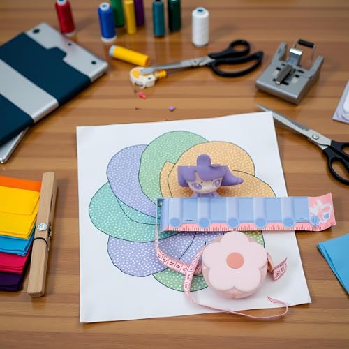 Pink Flower Soft Tape Measure 60-Inch 1.5 Meter Retractable Cartoon Measuring Tape Cute Ruler for Sewing Craft Cloth Body Measurements, Sewing Tape Measures, Tape Measures and Rulers (3H056)
