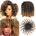 5 Packs Jamaican Bounce Crochet Hair 8 Inch Wand Curl Crochet Hair Curly Bounce Crochet Braids Hair Extension Twist Hair(1B/27#) - color: 1B/27#, size: 8 Inch (Pack of 5)
