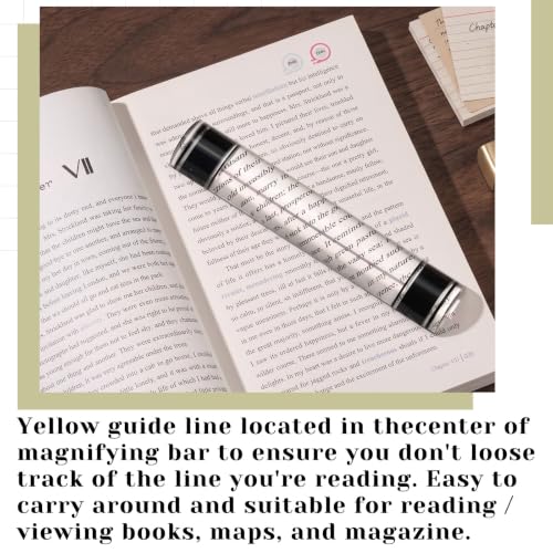 1 Pcs Magnifying Ruler with Guiding Line and Magnet,6",Gray Line - color: Gray, Black
