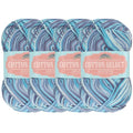JubileeYarn Cotton Select Yarn - 50g/Skein Sport Weight - Tidal Wave - 4 Skeins - color: 024 Tidal Wave, size: 4 Skeins