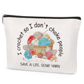 Funny Crocheting Gifts Makeup Bag for Women Knitting Gift for Crochet Beginner Crochet Lovers Friends Crocheters Accessories Cosmetic Bag - style: Crochet