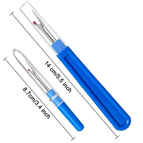 8Pcs Sewing Seam Rippers, 4 Big and 4 Small Stitch Remover Tools | Weico Handy Thread Ripper for Embroidery, Clothing Tags, Rubber Bands Soft Elastic Bands Removing
