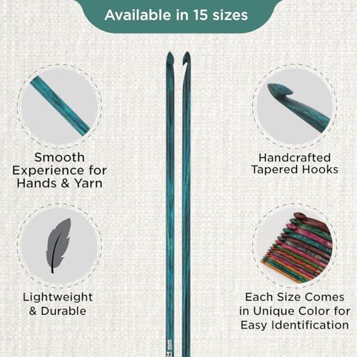 KnitPro Dreamz Afghan/Tunisian Crochet Hook | US Size D (3.25mm) - size: D (3.25 mm)