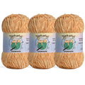 3 Pack of 300g (590yds) Fuzzy Chenille Yarn for Crocheting,Fluffy Amigurumi Crochet Yarn for DIY Craft/Hat/Clothes, Soft Velvet Baby Blanket Yarns（3 Khaki） - color: 3 Khaki