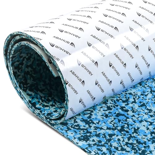 Abahub EVA Foam Boat Flooring Brushed Pattern Marine Decking Sheet | with Self-Adhesive Carpet for Motor boats Kayak Surfboard SUP RV Floor 96''x16''/47'' - color: Camo Blue, size: 96''L x 16''W