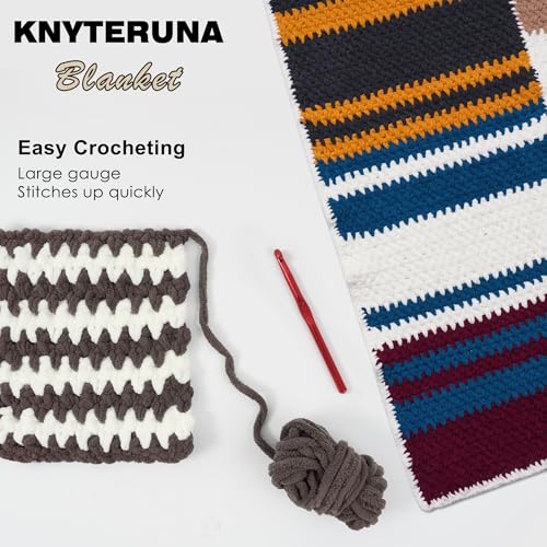#6 Super Bulky Blanket Yarn for Crocheting - 4 Skeins(Each 10.5oz/300g, 220yds/201m), Chunky Chenille Thick Plush Big Soft Yarn for Crocheting Knitting Blankets, Sand - color: Sand