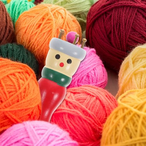 EXCEART Wooden French Knitter with Needle DIY Knitting Toy for Yarn Wool Braids Handheld Yarn Maker Craft Tool for Beginners Kids and Creative Craft Projects | For Wool Yarn, Braided Rope, Beginners and Kids, Weaving Supplies