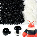 SEVENSUN 14mm Safety Eyes for Crocheting, 200pcs Black Crochet Eyes for Crochet Animals, amigurumi Eyes for Crafts, Craft Doll Eyes for amigurumi Stuffed Animals Eyes - size: 14mm