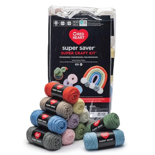 Red Heart Super Craft Kit Pastels, Yarn for Crocheting and Knitting - style: Super Craft Kit Pastels