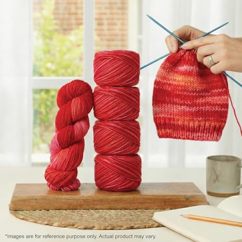 KnitPro Symfonie DK Weight Merino Wool Yarn 240yds, 100g, Berry Bowl | 100% Extrafine Merino, Hand Dyed, OEKO-TEX Certified, Superwash, Colorfast, #3 Yarn Skein for Knitting & Crochet - color: Berry Bowl