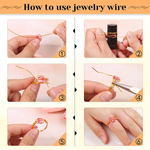 anezus 20 Gauge Jewelry Wire, 28 Yards Craft Wire Tarnish Resistant Copper Beading Wire for Jewelry Making Supplies and Crafting(Rose Gold) - color: Rose Gold
