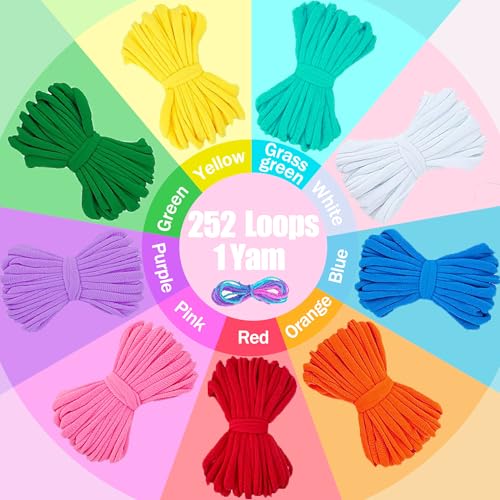 CCTVRTV Weaving Loom Kit Toys for Kids and Adults, DIY Arts and Crafts | for Boys and Girls Ages 5 6 7 8-12 13, Easy Potholder Loom Knitting Kits Gifts for Beginners, 252 Craft Loops - color: red
