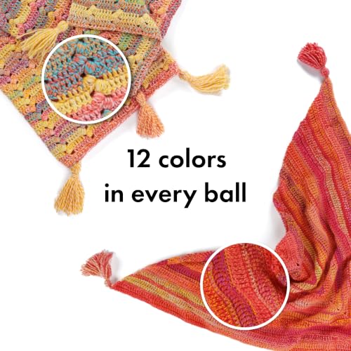 Bernat Harmony Acrylic Yarn for Crocheting, Foggy Notion, 3-Pack | #4 Worsted Yarn, 100% Acrylic, Soft Yarn for Crocheting Blankets, Garments, Knitting & DIY Crafts, 431yds, 250g/9oz per skein - color: Foggy Notion