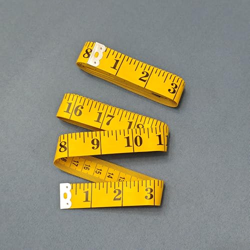 4 Pack Soft Tape Measure Double Scale 120-inch/300cm, Fabric Craft Tape Measure & Medical Body Measurement, Sewing Flexible Vinyl Ruler & Measuring Tape for Body Weight Loss (White) (Yellow*2) - color: Yellow*2