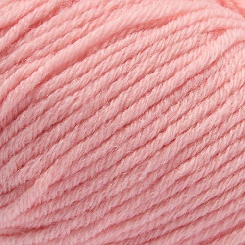 100% Merino Wool Yarn, 6-Ply Luxurious and Soft Yarn for Hand Knitting & Crocheting, 1.76 OZ/50g, 127 yds/116 Meters(Baby Pink, 1 Ball) - color: Baby Pink, size: 1 ball