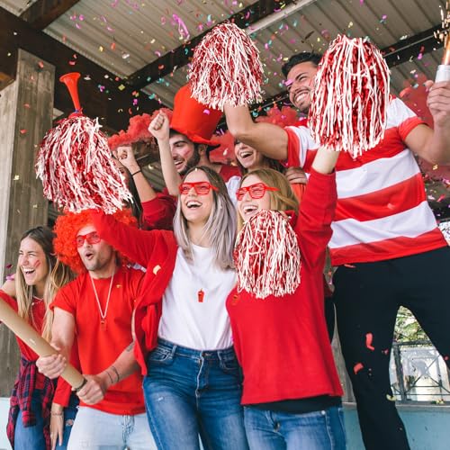 Realspring 148 Pcs Team Spirit Accessories for Sport Events - color: Red White