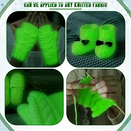 WILLBOND 5 Rolls Glow in The Dark Yarn for Crocheting, Classic | Luminous Neon Yarn, Knitting & Crochet Thread, Glow Sewing Supplies for Halloween DIY Crafts Sewing Party, 54.7 yd Per Roll - color: Classic Colors