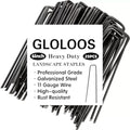 6 inch 25 Pack Black Galvanized Landscape Staples 11 Gauge Garden Stakes Pins Anti-Rust Ground Stakes U-Shaped Tent Stakes are Used for Weed Barrier, Irrigation Tubing, Yard Lawn, Landscape Fabric - color: black 11 Gauge, size: 6 inch