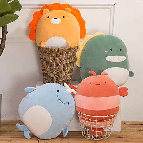 Soft Flat Whale Plush Hugging Pillow Cute Blue Whale Stuffed Animal Plushies Toys Kids Anime Cushion for Birthday, Valentine's Day, Christmas...16.5 Inch - color: Blue, size: 16.5 Inch