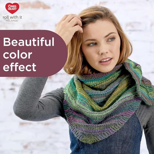 Red Heart Roll with it Melange Paparazzi - color: Paparazzi, size: 1 Pack, style: Roll With It Melange