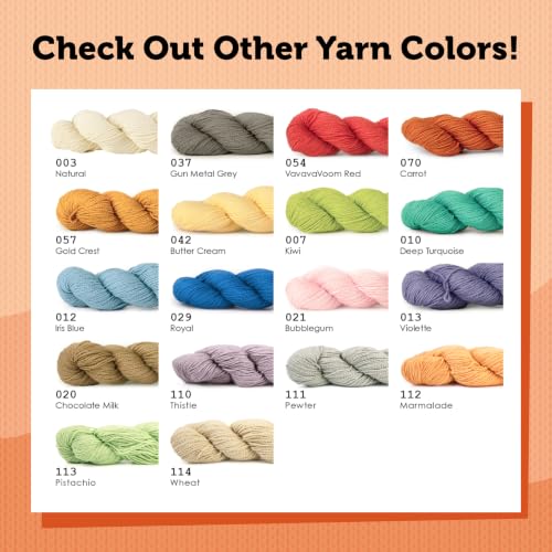 HiKoo CoBaSi Sock Yarn, Cotton, Bamboo Viscose, Silk and Nylon Blend for Knitting, Crocheting, and Crafts, 50 Gram Hank, 220 Yards, (#070 - Carrot) - color: #070 - Carrot