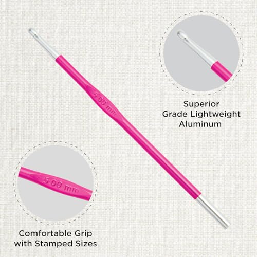 KnitPro Zing Single-Ended Crochet Hook | US Size H (5mm) - size: US Size H (5mm)