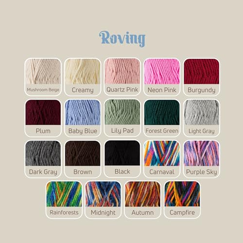 Sensy Roving Multi Color Yarn, 3.5 oz, 132 Yards, Gauge 5 Bulky (Carnaval) - color: Carnaval, size: 1 Skein